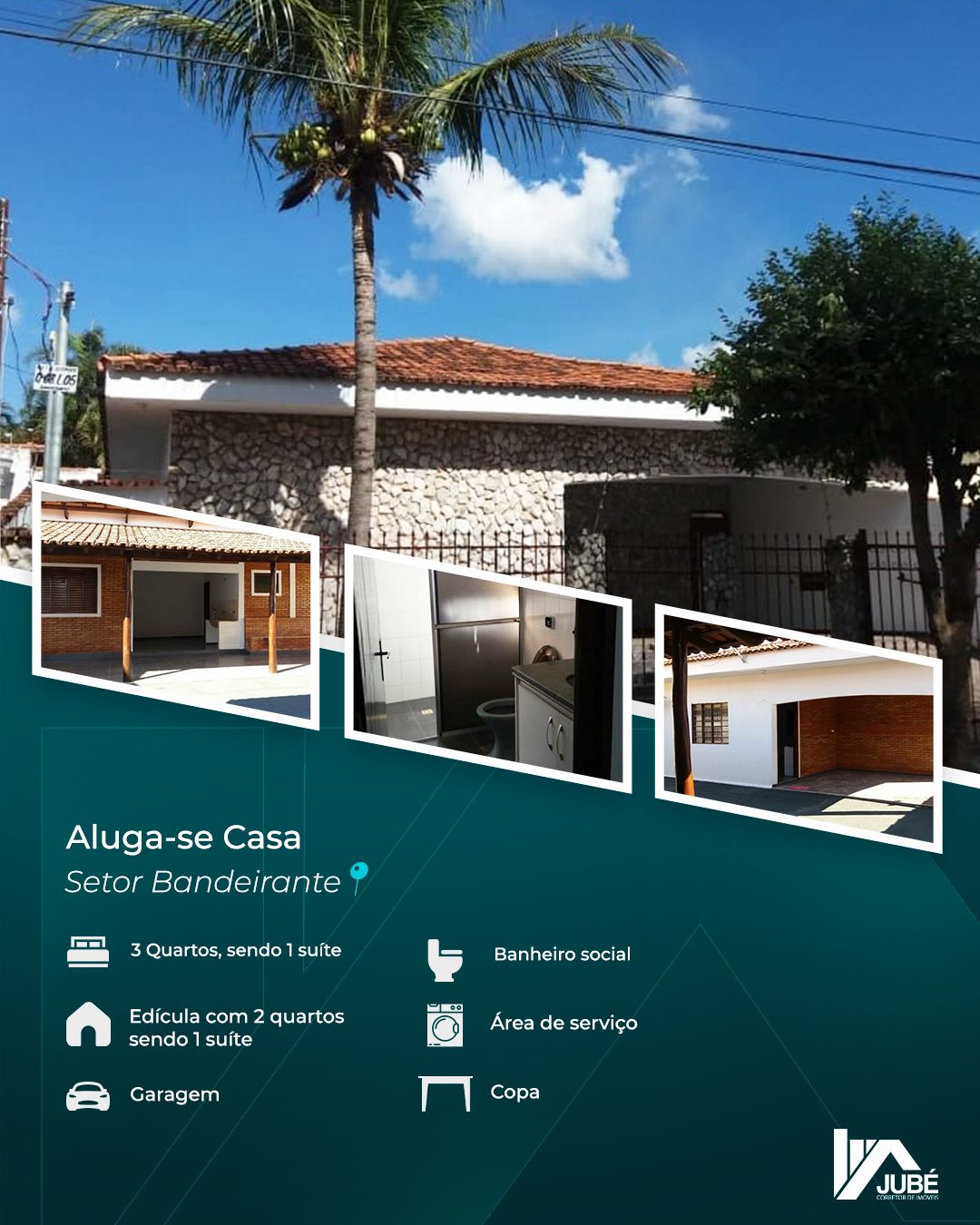 Casa para alugar, Bandeirante, 